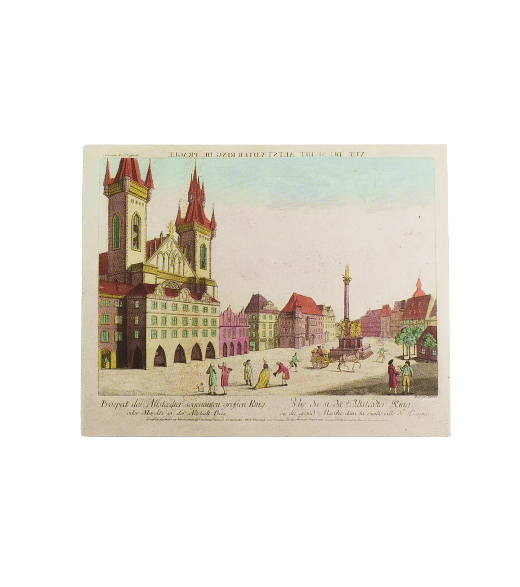 Magnetka s vyobrazením Mariánského sloupu na Staroměstském náměstí